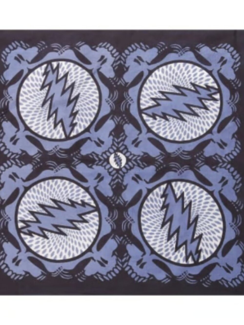 Grateful Dead Spin Your Face Bandana ~ Grey ~ Officially Licensed ~ Brand New!